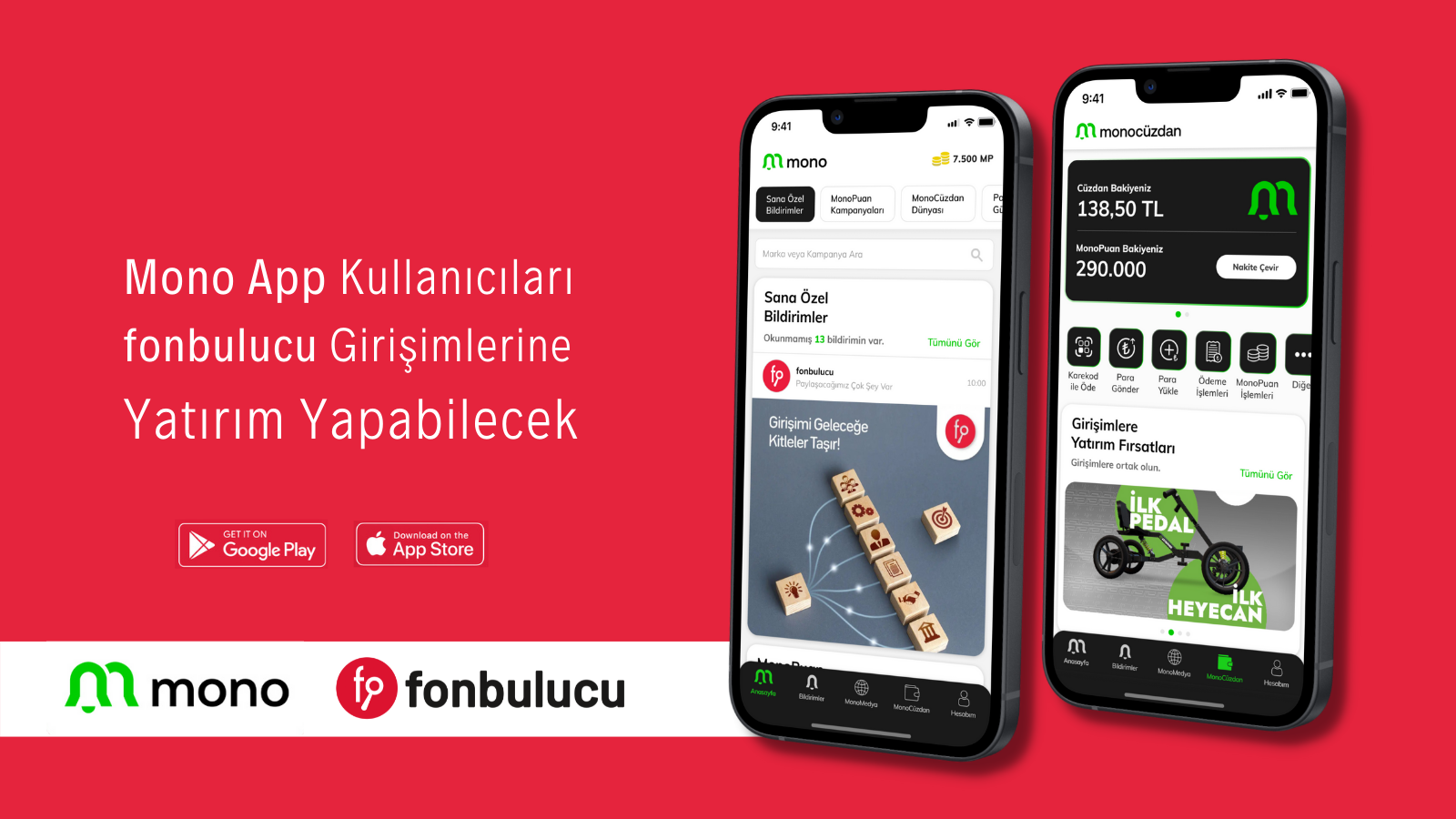 Mono App kullanıcıları, fonbulucu girişimlerine yatırım yapabilecek