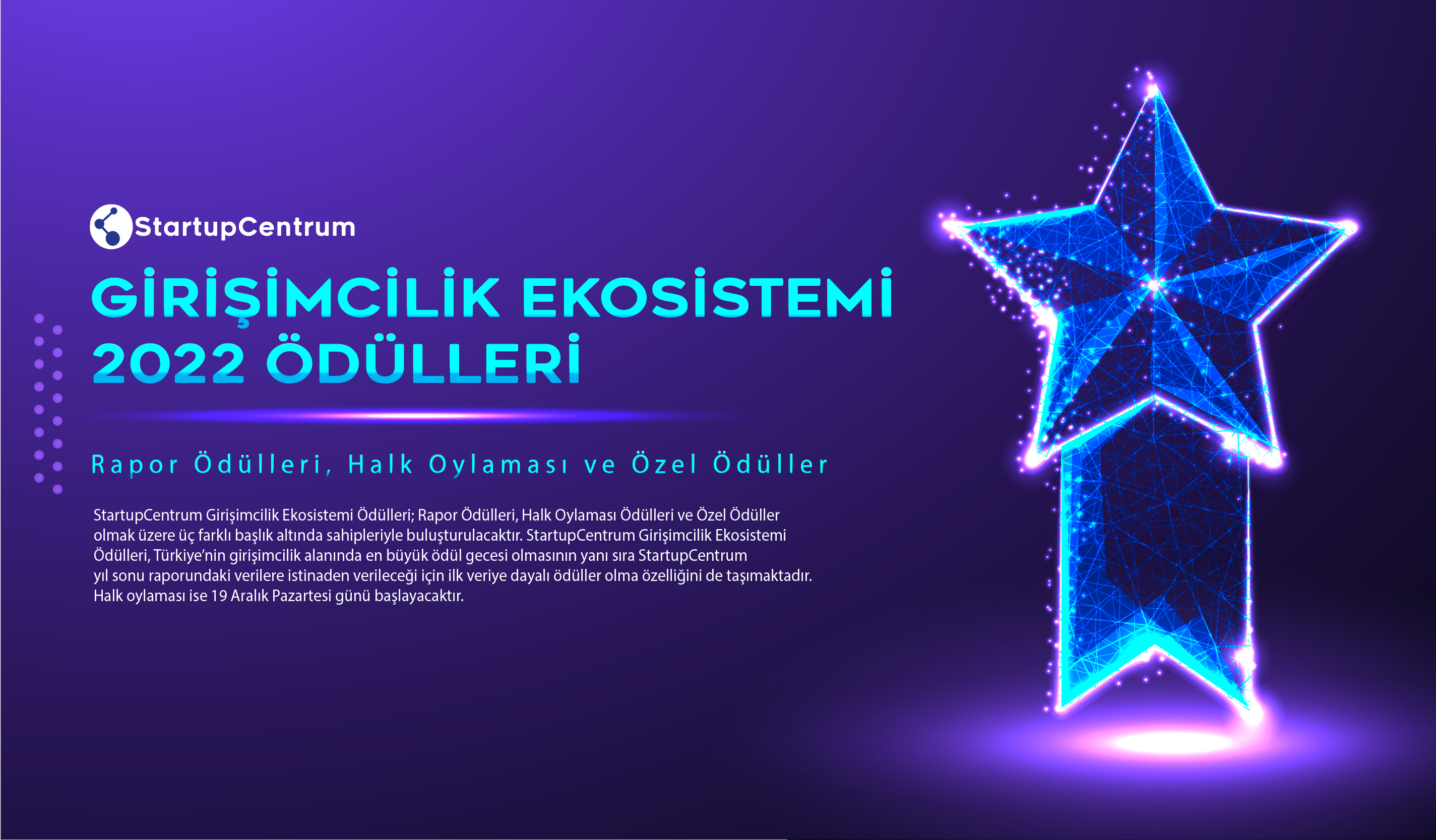 StartupCentrum, Türkiye’nin İlk Veriye Dayalı Girişimcilik Ödüllerini Sahipleriyle Buluşturuyor!