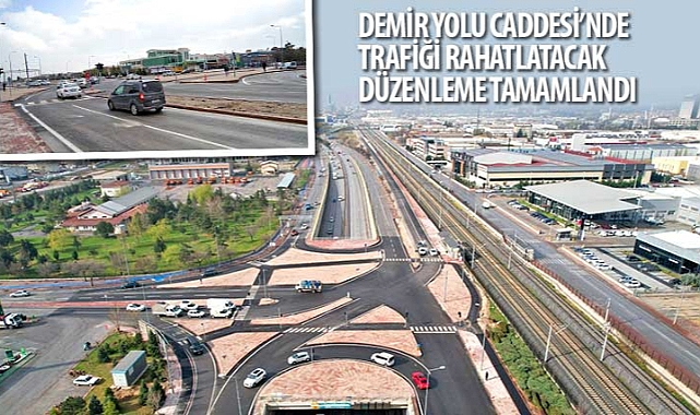 Konya Demir Yolu Caddesi’nde Trafiği Rahatlatacak Düzenleme Tamamlandı