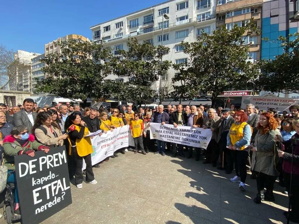 Şişli Halkı Hastanesine Sahip Çıkıyor: “Depreme hastane, Şişli’ye Etfal lazım”