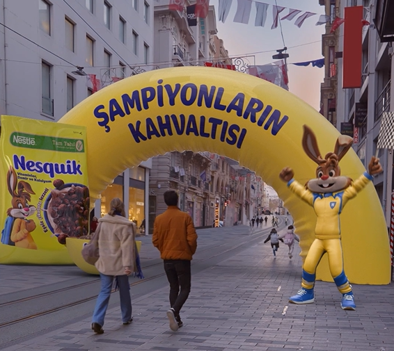 Nesquik’ten CGI Çalışması:   Şampiyonların Kahvaltısı Taksim’de!