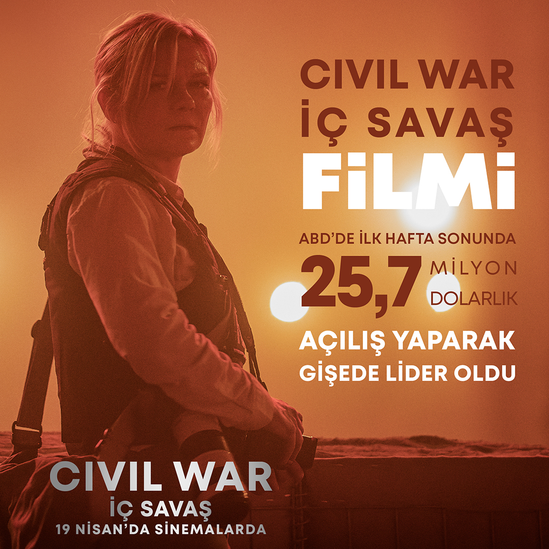 Amerika’nın çöküşünü anlatan   “Civil War – İç Savaş” filmi ABD’de rekor açılış yaptı!
