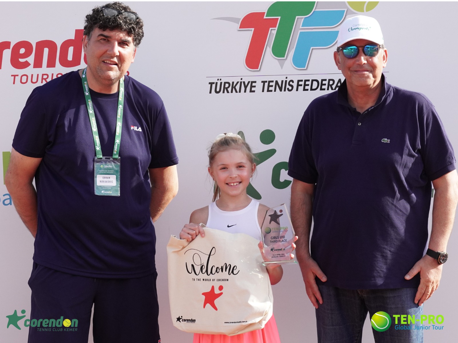 Corendon Tennis Club Kemer,  Uluslararası TEN PRO – Turkish Bowl Tenis Turnuvası ödülleri sahiplerini buldu