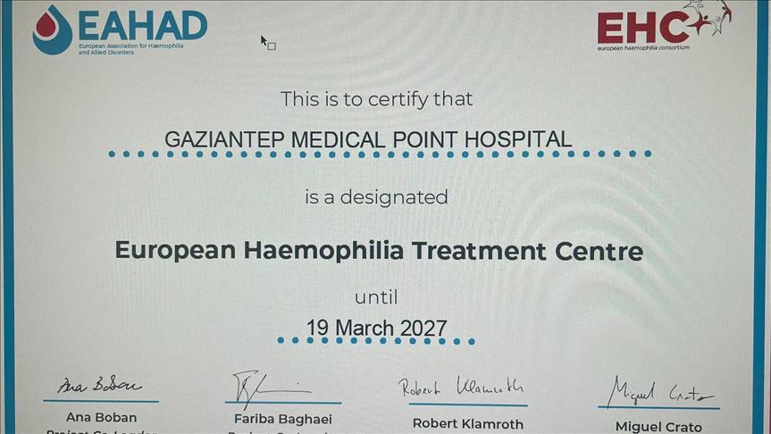 Gaziantep’te EAHAD Akredite Hemofili Merkezi açıldı