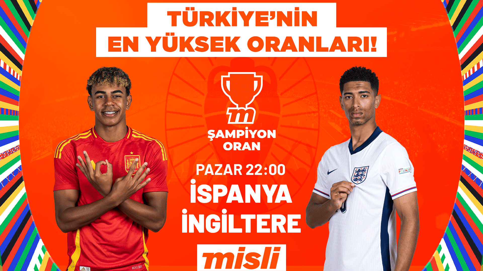 EURO 2024’te dev final en yüksek oranlarla Misli’de!