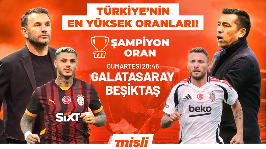 Süper Kupa’da derbi heyecanı Türkiye’nin En Yüksek Oranları ile Misli’de