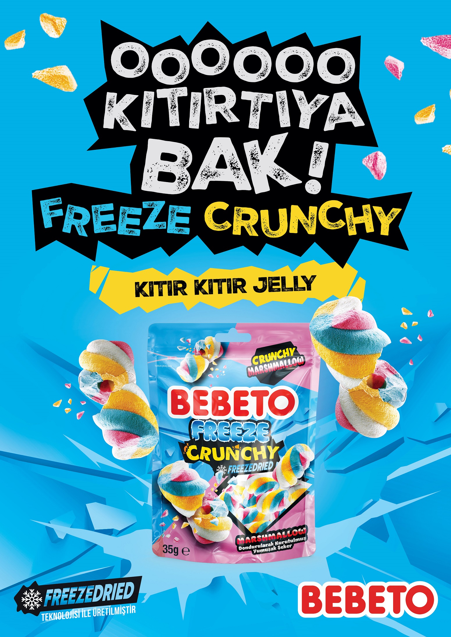 Bebeto’dan “Dondurarak Kurutma Yöntemi” ile Kıtır Kıtır Bir Lezzet;FreezeCrunchy