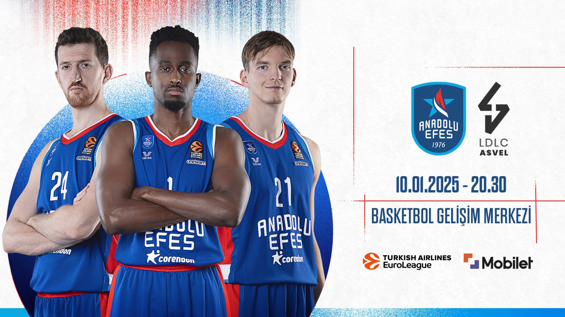 Anadolu Efes- LDLC Asvel Villeurbanne  Turkish Airlines EuroLeague 20. Hafta Karşılaşması