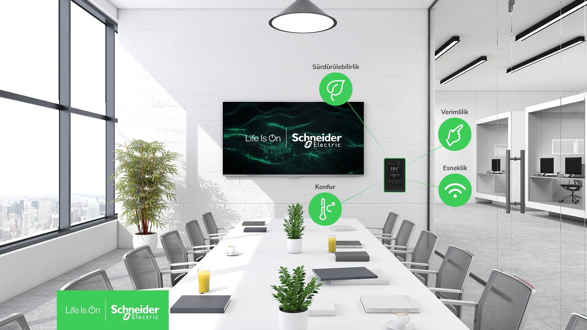 Schneider Electric, SpaceLogic™ Dokunmatik Ekranlı Oda Kontrolörü ile Enerji Yönetimi Yetkinliklerini Geliştiriyor