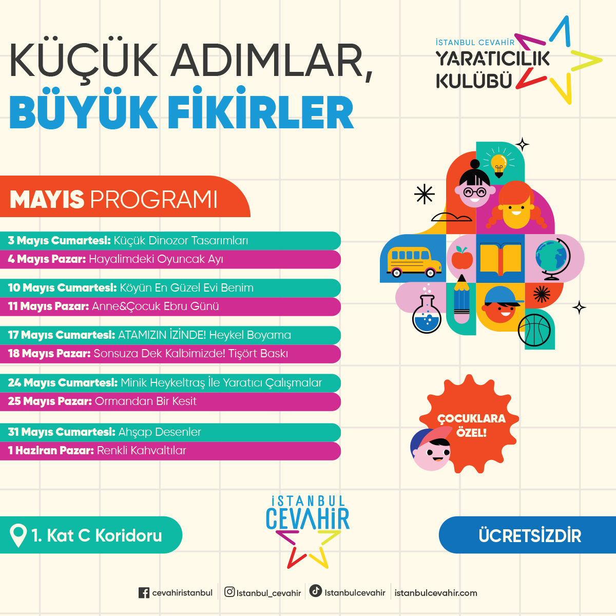 İSTANBUL CEVAHİR’DE ÇOCUKLARA ÖZEL EĞLENCE DEVAM EDİYOR!