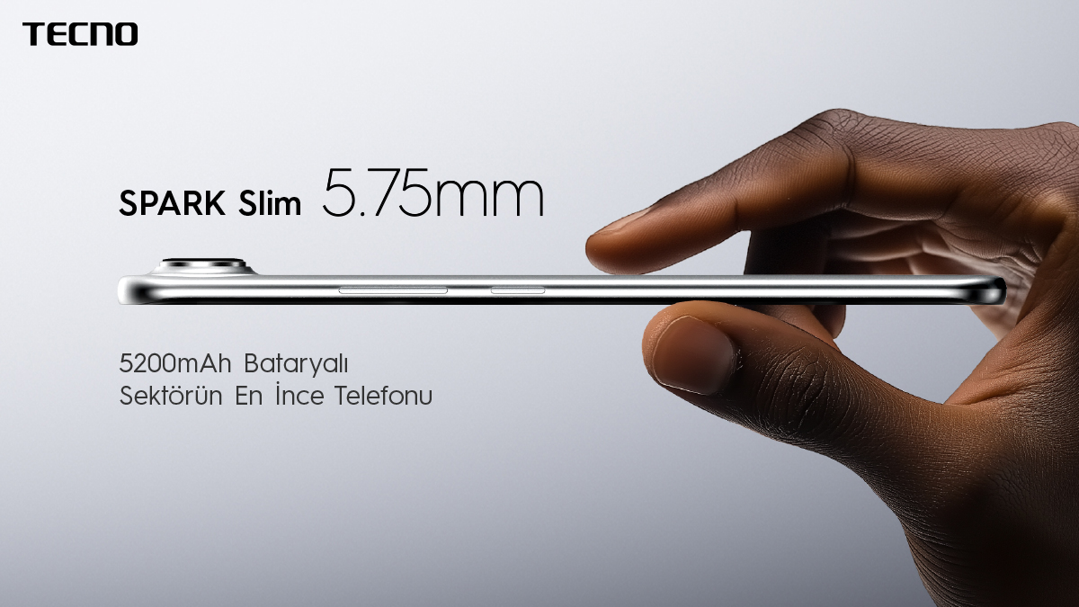 TECNO’dan çığır açan incelik ve güç dengesi  SPARK Slim, bugüne kadar üretilmiş en ince telefon!