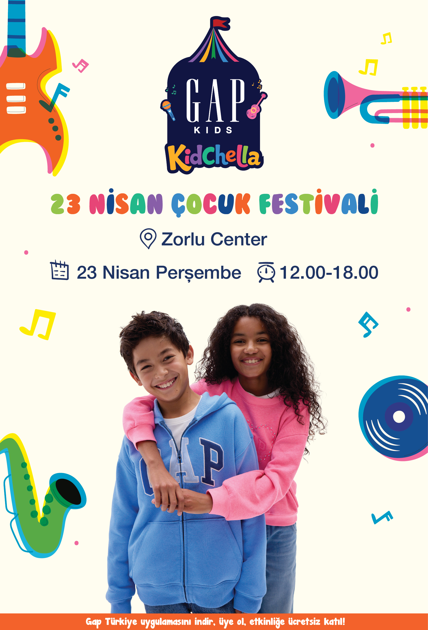 Yılın En Ses Getiren 23 Nisan Kutlaması GapKids 23 Nisan Çocuk Festivali, Bu Sene Kidchella Temasıyla!