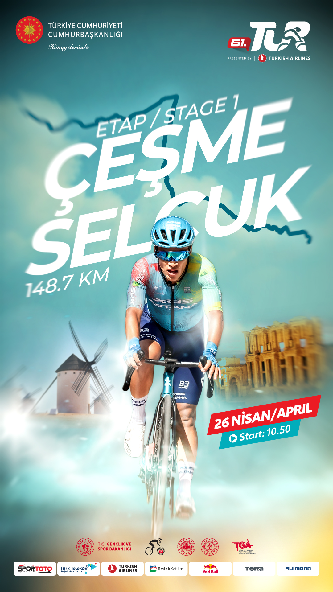 61.Cumhurbaşkanlığı Türkiye Bisiklet Turu Çeşme’den Start Alıyor